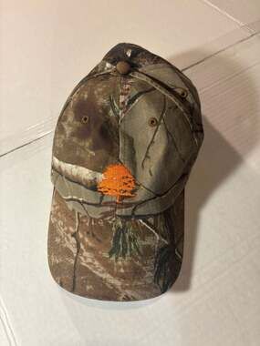 Legendary Whitetails Camo Baseball Cap with Orange Tree Logo Legendary Headwear